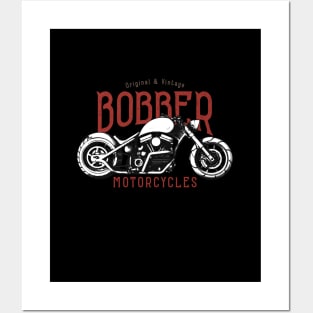 American Custom Bike BobberMotorcycle Biker Posters and Art